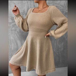 Shein lantern sleeve sweater dress